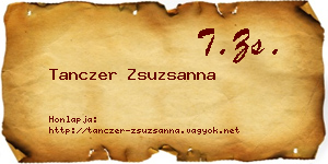 Tanczer Zsuzsanna névjegykártya